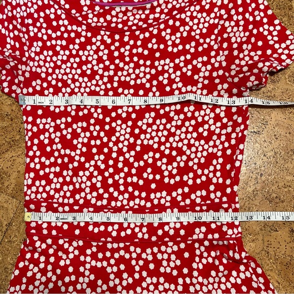 Boden Red & White Portia Blossom Dress Sz 8 Regular - Picture 11 of 15